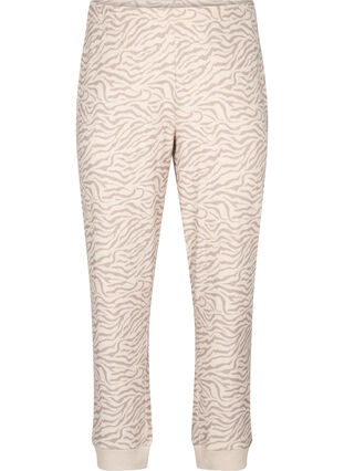 Printed velour pants, Pink Tint AOP, Packshot image number 0