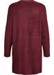 Long ribbed cardigan with an open front, Red, Packshot image number 1