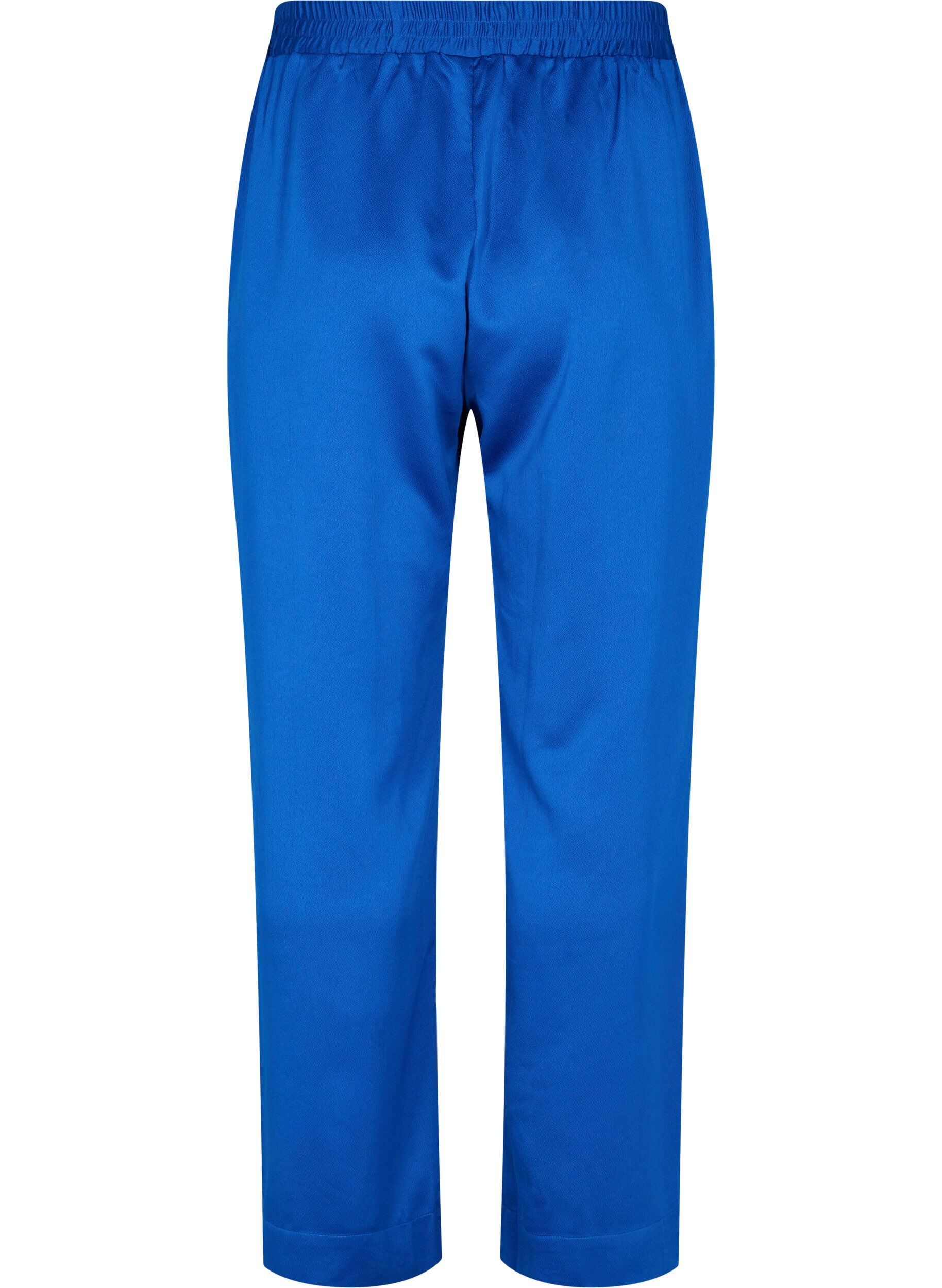 Zizzifashion Loose fitting trousers with light shine and width, Surf the web, Packshot image number 1