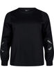 Sweatshirt with embroidered cut-outs, Black, Packshot image number 0