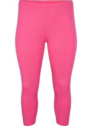 Basic 3/4-length viscose leggings, Raspberry Sorbet, Packshot image number 0