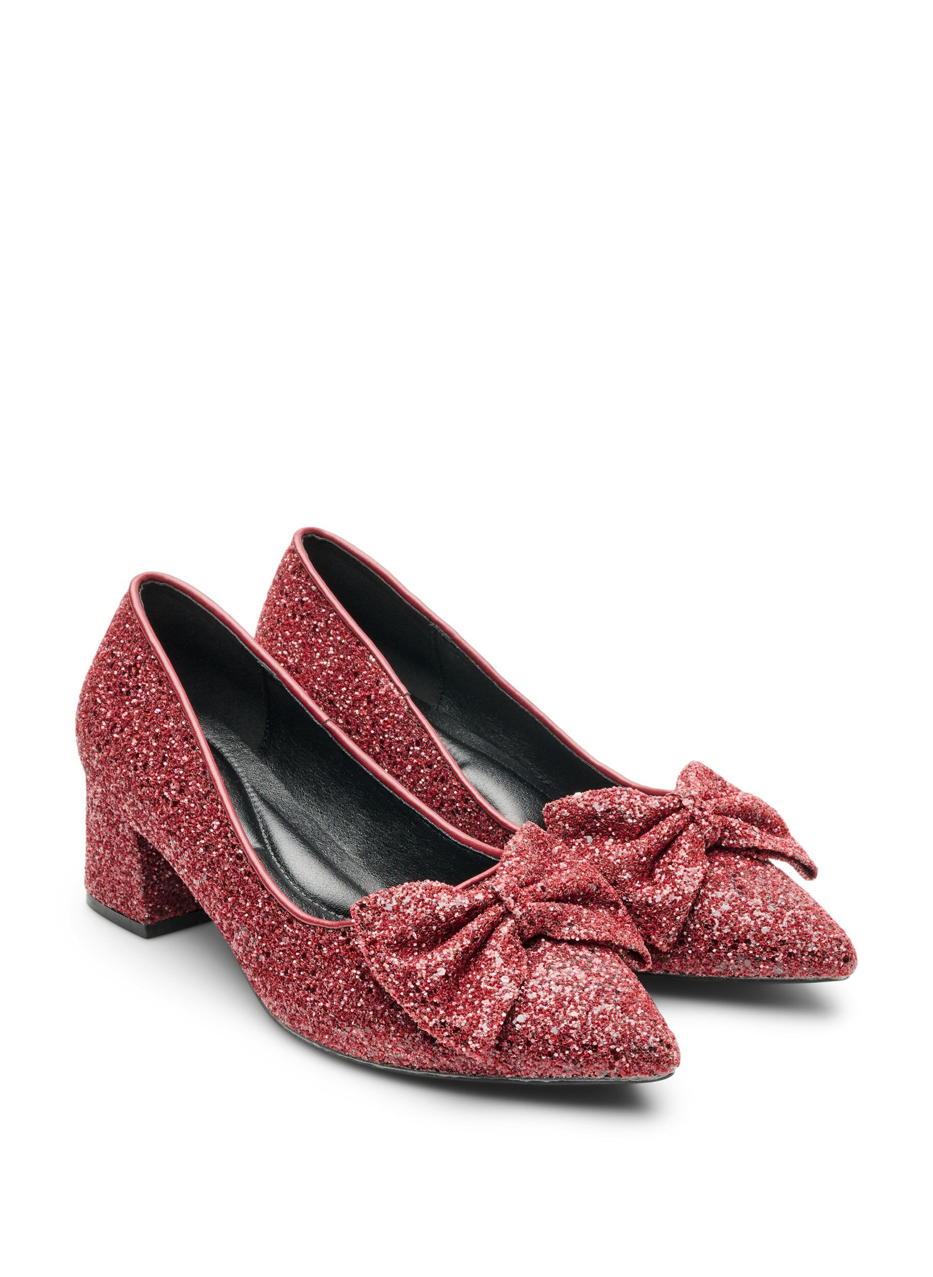 ZizzifashionGlitter pump with bow, Red, Packshot image number 1