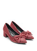 Glitter pump with bow, Red, Packshot image number 1