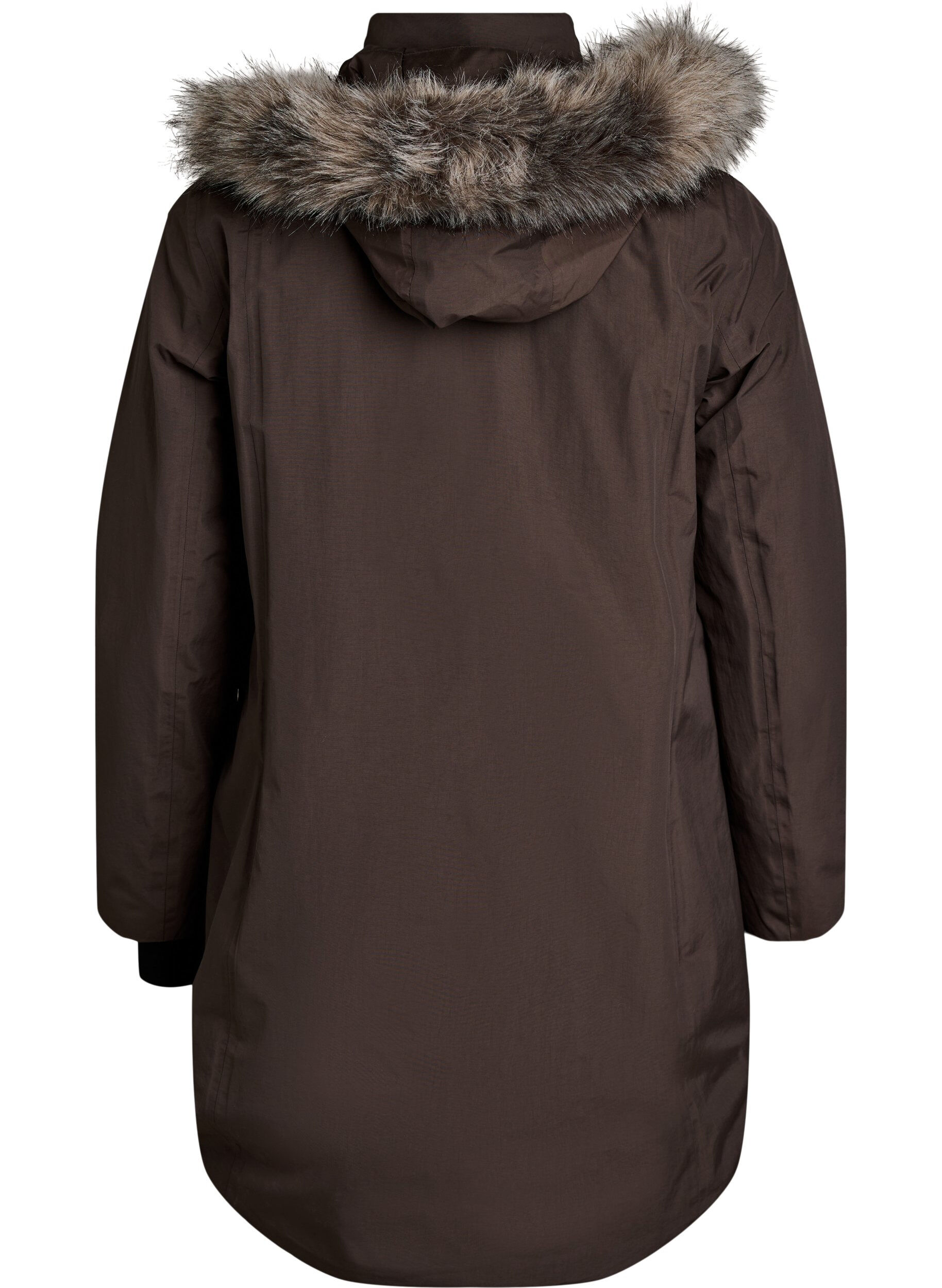 ZizzifashionWaterproof hooded parka, Brown, Packshot image number 1