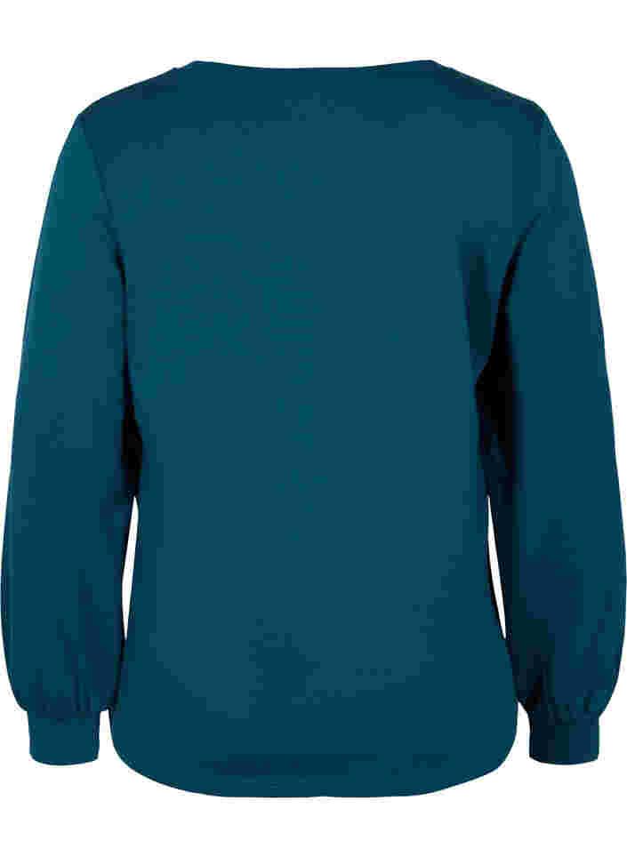 Sweatshirt with a round neckline and long sleeves, Reflecting Pond, Packshot image number 1