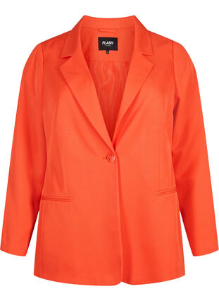 FLASH - Simple blazer with button, Orange.com, Packshot image number 0
