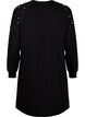Long-sleeved dress with pearls, Black, Packshot image number 1