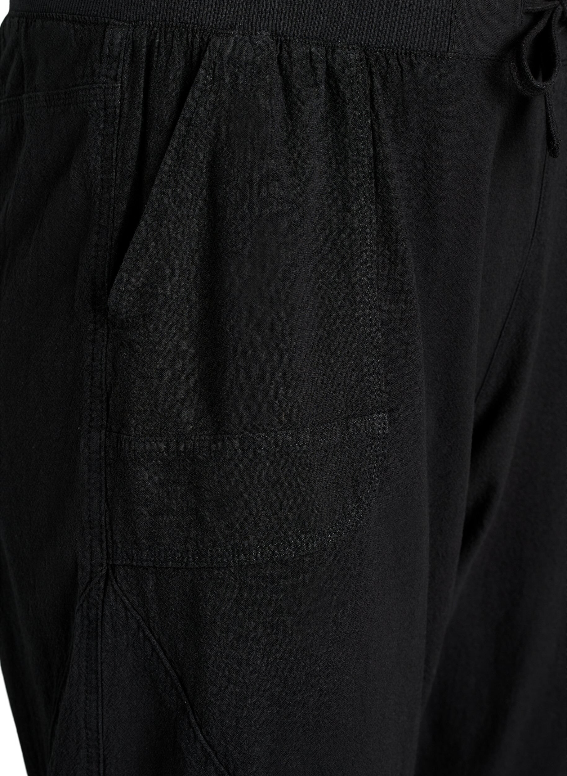ZizzifashionCotton Capri trousers, Black, Packshot image number 2
