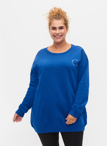 Printed cotton sweatshirt, Surf the web, Model image number 0