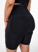 Shapewear shorts with medium support and a high waist, Black, Model image number 3