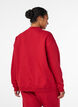 Sweatshirt with high neck and long sleeves, Red, Model image number 2