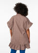 Tunic with V-neck and ruffle details, Brown, Model image number 2