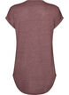 Short sleeve nightgown with text print, Dark Bordeaux, Packshot image number 1