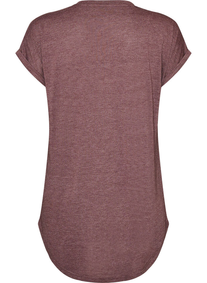 Short sleeve nightgown with text print, Dark Bordeaux, Packshot image number 1
