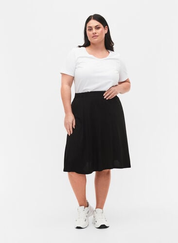 2-pack skirt in viscose, Black / Black Y/D, Model image number 0