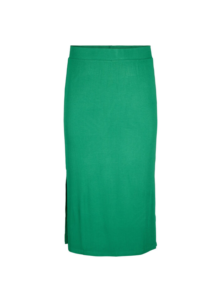 Slim fit midi skirt in viscose, Green, Packshot image number 0