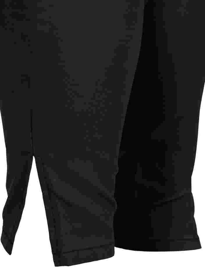 Coated leggings with slit, Black, Packshot image number 3