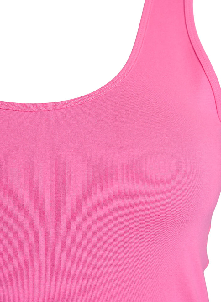 Solid color basic top in cotton, Pink, Packshot image number 2