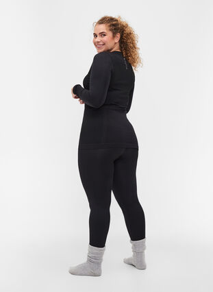 Seamless patterned ski tights, Black, Model image number 1