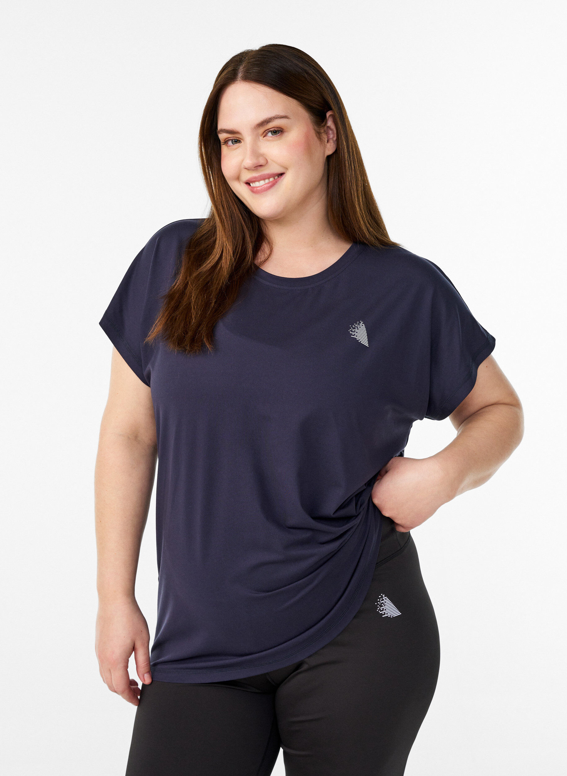 ZizzifashionSolid-coloured training T-shirt, Blue, Model image number 0