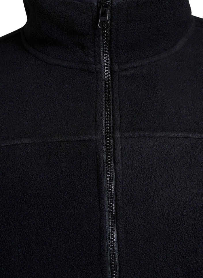 Fleece jacket with pockets, Black, Packshot image number 2