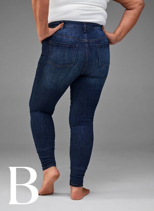 Super slim jeans with high waist, Dark Blue, Model image number 5