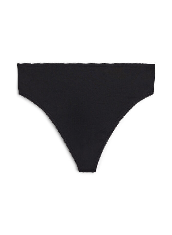 7-pack cotton g-string, Black, Packshot image number 2