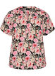 Blouse with short sleeves and v-neck, Rose, Packshot image number 0