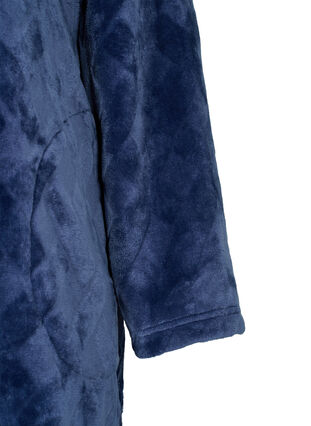 Dressing gown with zip and pockets, Peacoat, Packshot image number 3