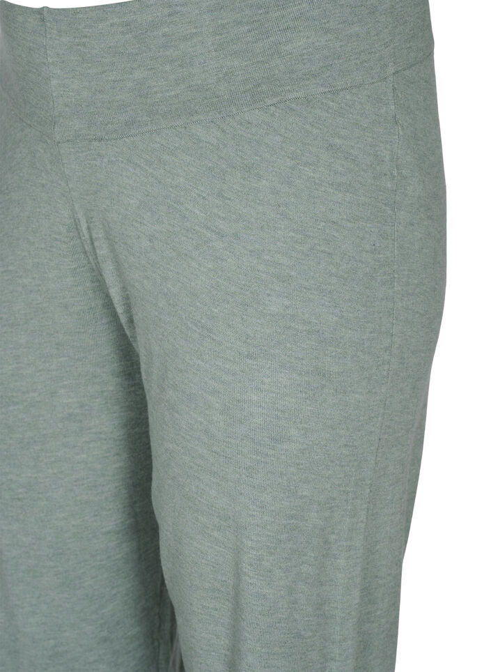 Marled knitted trousers a ribbed structure, Chinois Green Mel, Packshot image number 2