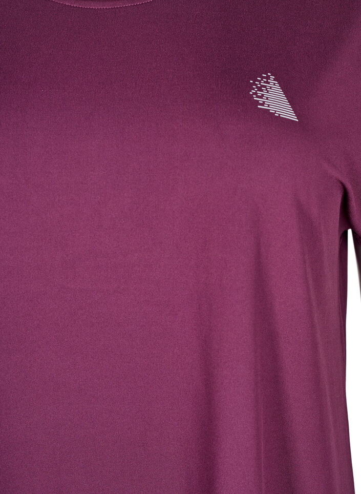 Solid-coloured workout T-shirt, Purple, Packshot image number 2