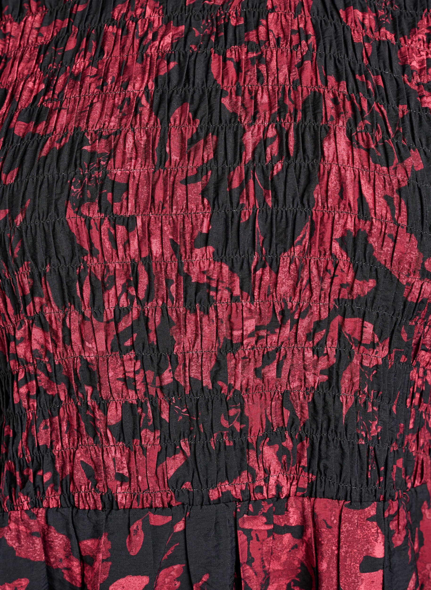 Zizzifashion Blouse with smock and long sleeves, Black, Packshot image number 2