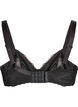 Full cover bra in mesh with wave pattern, Black, Packshot image number 1