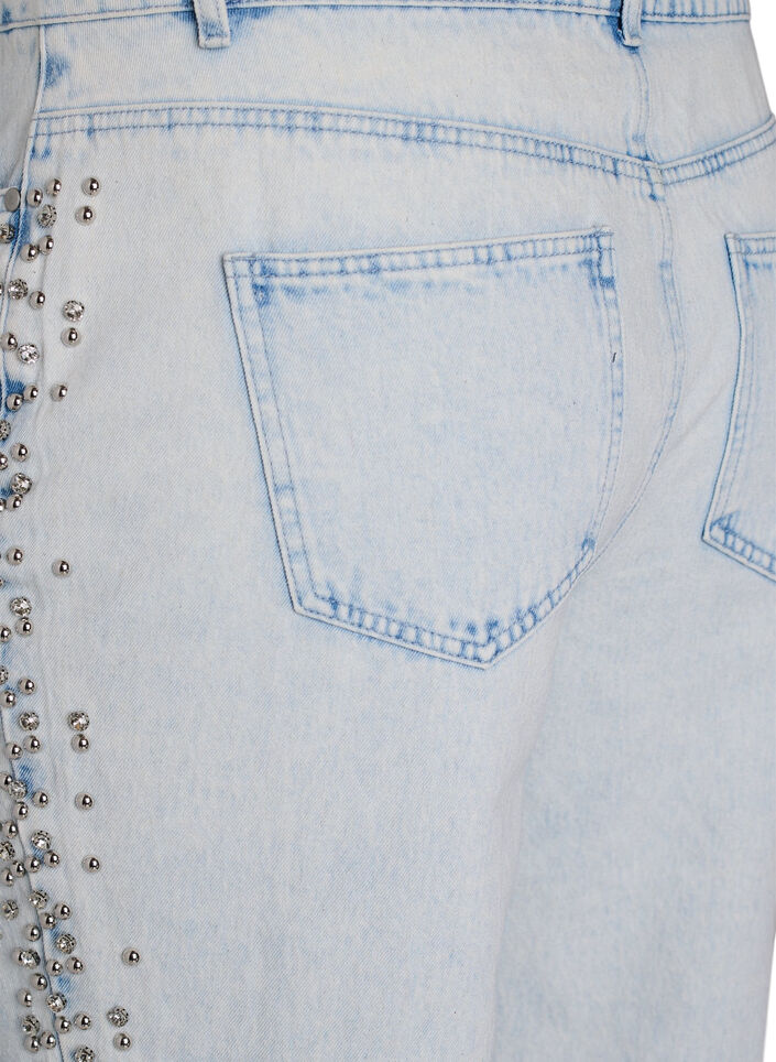 Kiana jeans with decorative details along the sides, Light Blue, Packshot
