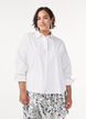 Classic cotton shirt with a loose fit, White, Model image number 0