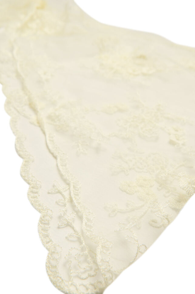 Triangular lace scarf, Beige, Packshot image number 1