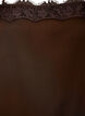 Long satin top with lace edges, Brown, Packshot image number 3