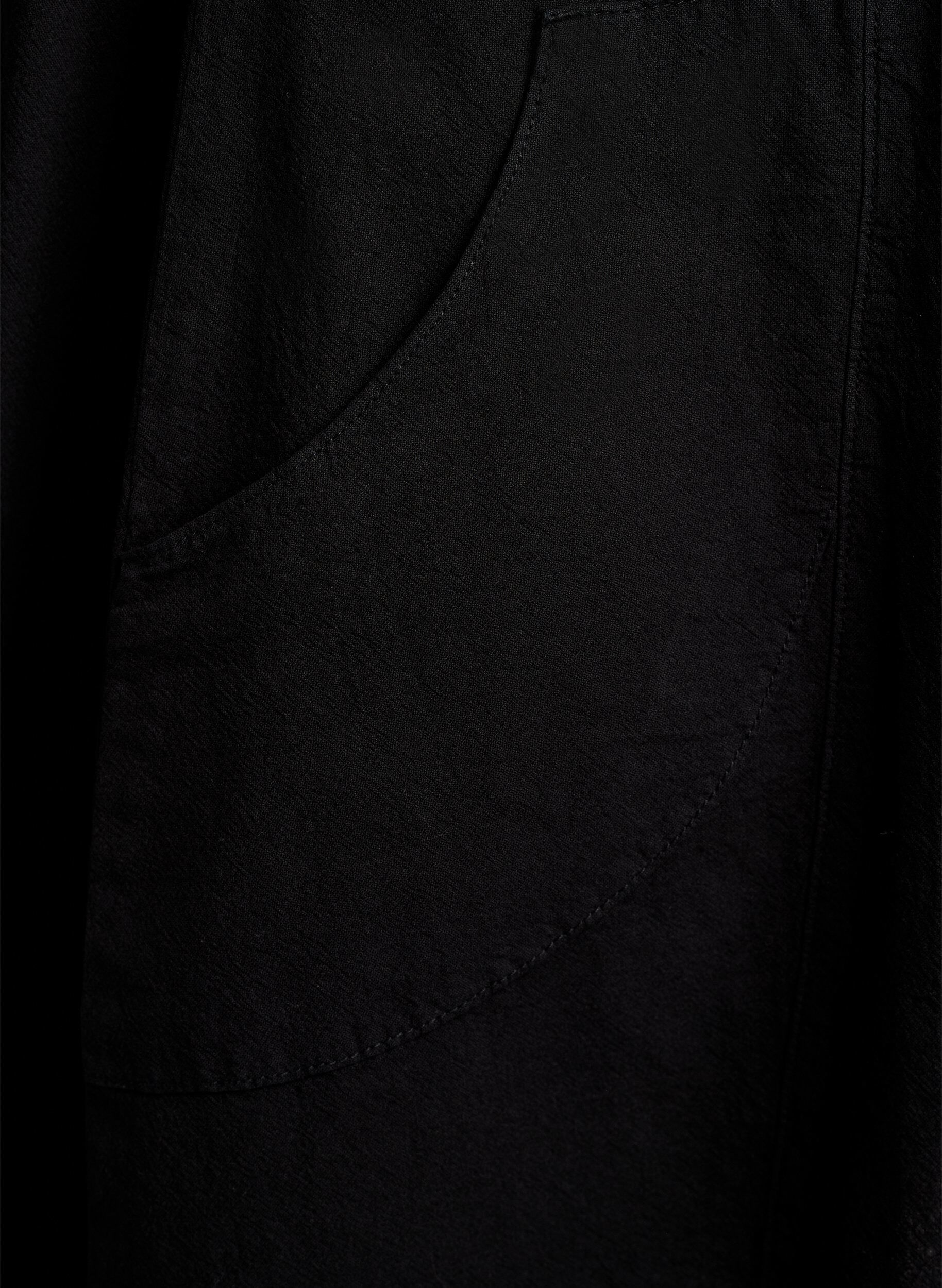 ZizzifashionShort-sleeved cotton dress, Black, Packshot image number 3