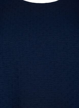 Long-sleeved blouse with texture, Navy Blazer, Packshot image number 2