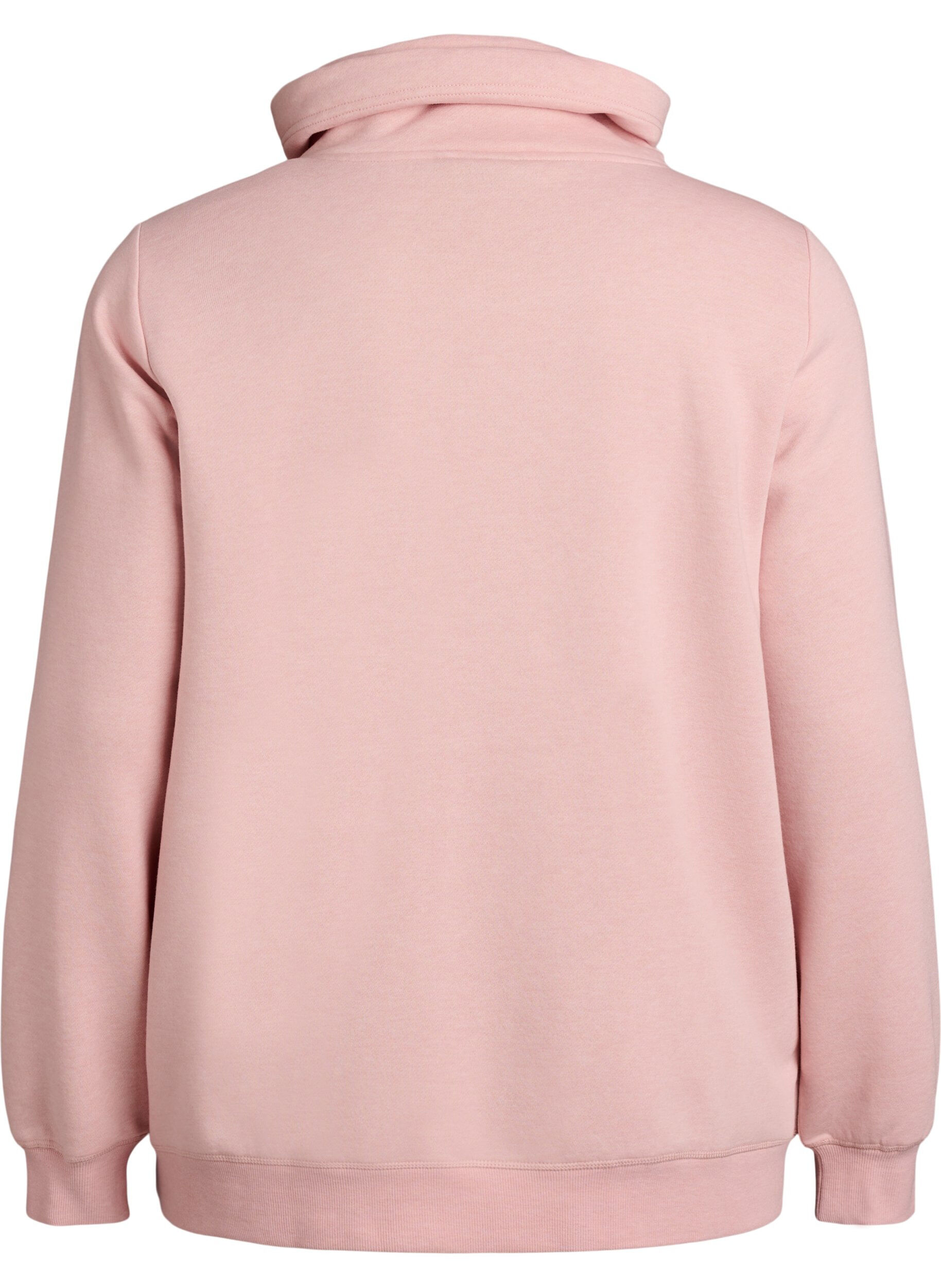 ZizzifashionSweatshirt with high collar and pockets, Red, Packshot image number 1