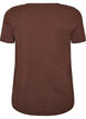 Basic plain cotton t-shirt, Brown, Packshot image number 1