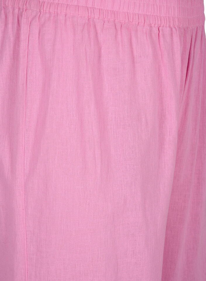 7/8 cotton blend pants with linen, Rosebloom, Packshot image number 2