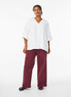 Shirt Blouse with V-Neck and 3/4 Sleeves, Vanilla, Model image number 1