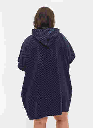 Beach poncho in cotton, Navy Blazer, Model image number 1