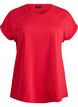 Short-sleeved cotton blend t-shirt, Red, Packshot image number 0