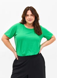 FLASH - T-shirt with round neck, Kelly Green, Model