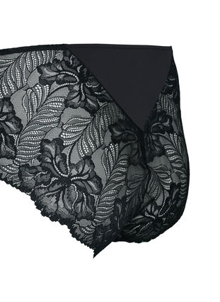Support the breasts - Brief with lace, Black, Packshot image number 2