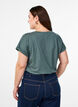 Short sleeve cotton blend T-shirt, Green, Model image number 2