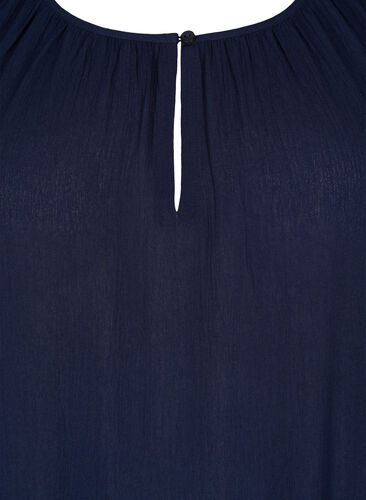 Viscose tunic with 3/4 sleeves, Navy Blazer, Packshot image number 2