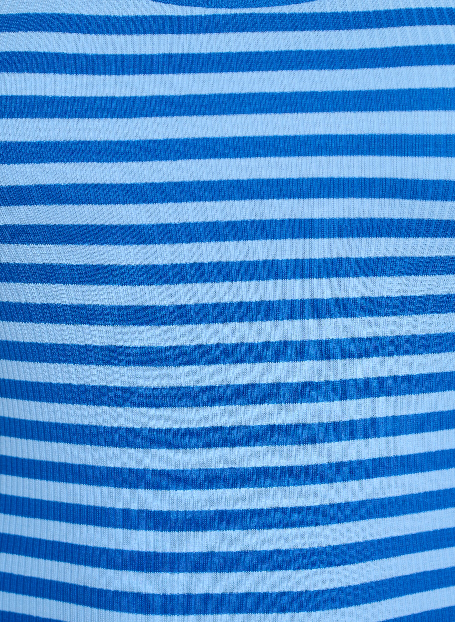 Zizzifashion Striped tank top with a rib structure, O. Air Daphne Stripe, Packshot image number 2